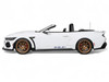 2025 Shelby Mustang Supersnake Convertible White with Blue Stripes 1/18 Model Car GT Spirit GT572