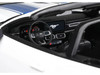 2025 Shelby Mustang Supersnake Convertible White with Blue Stripes 1/18 Model Car GT Spirit GT572