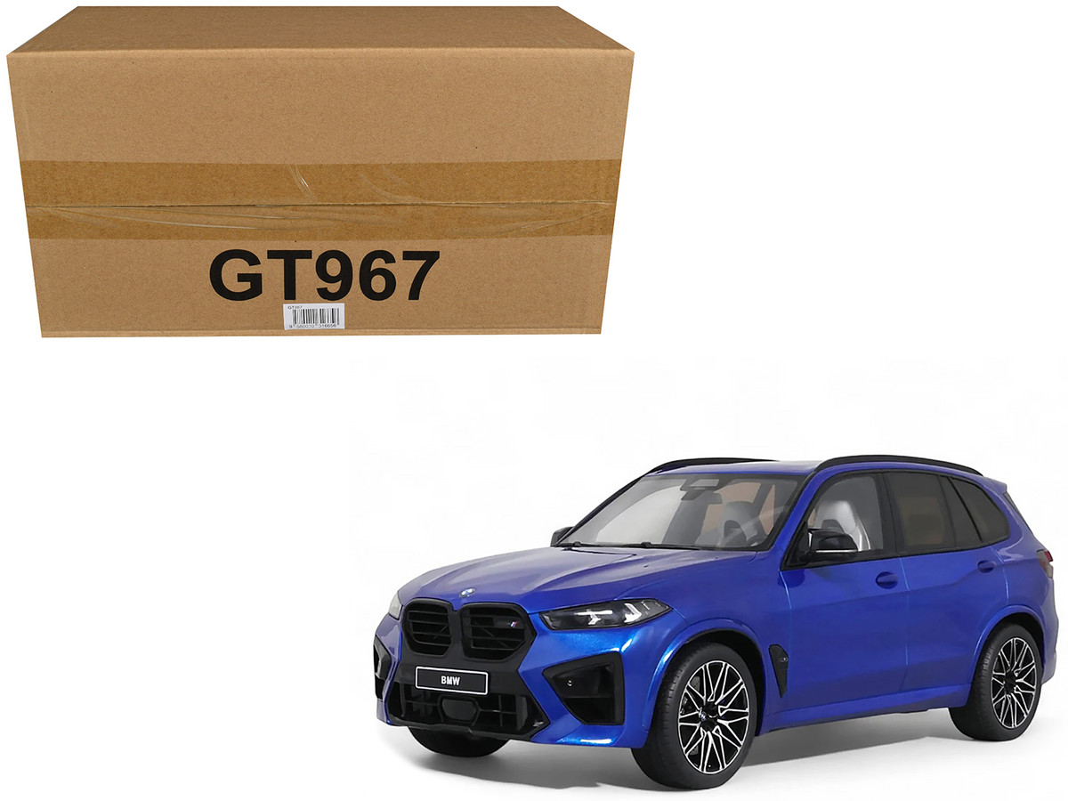 2023 BMW X5 M Competition Blue Metallic with Black Top 1/18 Model