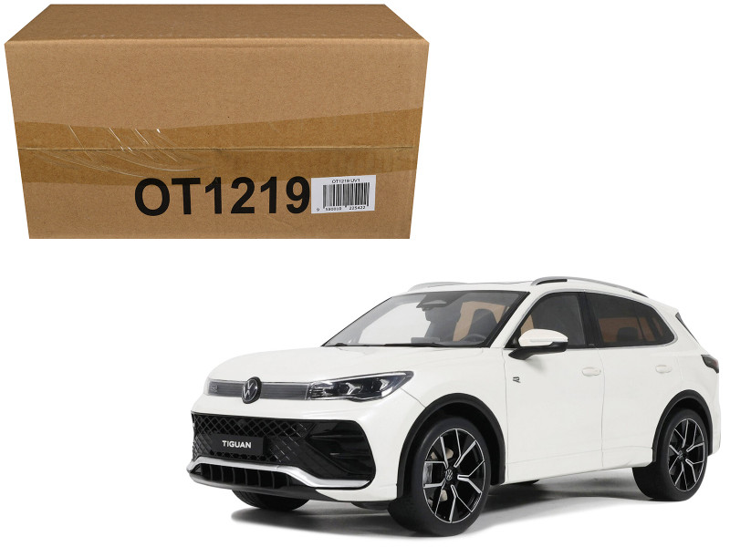 2024 Volkswagen Tiguan E Tsi R-Line Oryx White Pearl Limited Edition to 999 pieces Worldwide 1/18 Model Car Otto Mobile OT1219