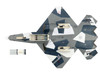 Northrop F-23 Black Widow II Stealth Fighter Aircraft Blue 054 Su-57 Aggressor What If Scheme 65th AGRS Nellis AFB United States Air Force Air Power Series 1/72 Diecast Model Hobby Master HA2852