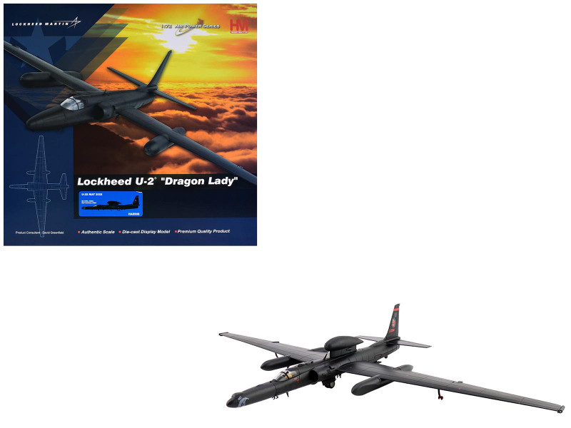 Lockheed U-2S Dragon Lady Aircraft 80-1094 RAF Fairford Royal International Air Tattoo 2025 United States Air Force Air Power Series 1/72 Diecast Model Hobby Master HA6908