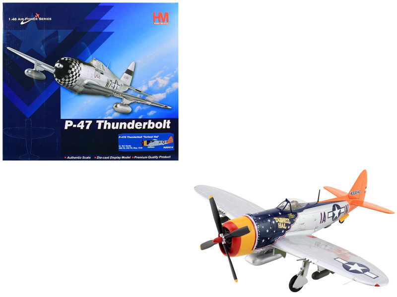 Republic P-47D Thunderbolt Aircraft Tarheel Hal Lt. 'Ike' David 66 FS 358 FG 1945 United States Army Air Forces Air Power Series 1/48 Diecast Model Hobby Master HA8414