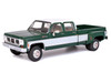 1973 GMC Sierra Grande 3500 Crew Cab Dually Pickup Truck Green and White 1/64 Diecast Model IXO Models IA64006