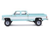1978 Chevrolet Silverado K30 Crew Cab Pickup Truck Light Blue and White with Blue Interior 1/64 Diecast Model IXO Models IA64007