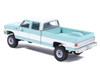 1978 Chevrolet Silverado K30 Crew Cab Pickup Truck Light Blue and White with Blue Interior 1/64 Diecast Model IXO Models IA64007