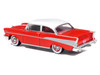 1957 Chevrolet Bel Air Red with White Top and Red Interior 1/64 Diecast Model IXO Models IA64008