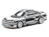VERTEX Silvia (S14) Designed by Joshua Vides Black and White Global64 Series 1/64 Diecast Model Car Tarmac Works T64G-018-JV