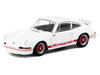 Porsche 911 Carrera RS 2.7 Lightweight White with Red Stripes Collab64 Series 1/64 Diecast Model Car Schuco & Tarmac Works T64S-023-WR