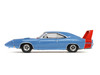 1969 Dodge Charger Daytona Blue with Red Stripes America 250 Edition Anniversary Collection Series 18 1/64 Diecast Model Car Greenlight 28180F