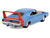 1969 Dodge Charger Daytona Blue with Red Stripes America 250 Edition Anniversary Collection Series 18 1/64 Diecast Model Car Greenlight 28180F