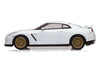 2007 Nissan GT-R R35 Pearl White with Gold Wheels Tokyo Torque Series 10 1/64 Diecast Model Car Greenlight 235110D
