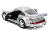 Porsche 911 Carrera RS 3.8 Mirage Silver Metallic with Blue Stripes Transformers: Rise of the Beasts 2023 Movie Hollywood Rides 1/32 Diecast Model Car by Jada 36210