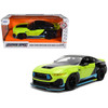 2026 Ford Mustang RTR Spec 5-D Lime Green with Black Top and Graphics Hyper-Spec Series 1/24 Diecast Model Car Jada 36621