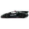 Lamborghini Veneno Police Matt Black Hyper-Spec Series 1/24 Diecast Model Car Jada 37756