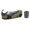 Lamborghini Huracan STO Matt Gray Metallic with Yellow Accents 1/64 Diecast Model Car Pop Race PR640242