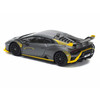 Lamborghini Huracan STO Matt Gray Metallic with Yellow Accents 1/64 Diecast Model Car Pop Race PR640242