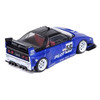Mazda AZ-1 Liberty Walk LB40 RHD Right Hand Drive #56 Pilot Blue with Black Top 1/64 Diecast Model Car Inno Models IN64-LBWK-AZ1-01