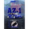 Mazda AZ-1 Liberty Walk LB40 RHD Right Hand Drive #56 Pilot Blue with Black Top 1/64 Diecast Model Car Inno Models IN64-LBWK-AZ1-01