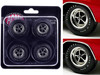 Super Sport Wheel and Tire Set of 4 pieces from 1970 Chevrolet Chevelle SS for 1/18 Scale Models ACME A1805530W