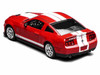 2007 Ford Mustang Shelby GT500 Torch Red with White Stripes 1/64 Diecast Model Car MotorHelix & Greenlight GL-1251005A