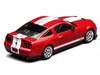 2007 Ford Mustang Shelby GT500 Torch Red with White Stripes 1/64 Diecast Model Car MotorHelix & Greenlight GL-1251005A