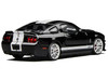 2007 Ford Mustang Shelby GT500 Ebony Black with White Stripes 1/64 Diecast Model Car MotorHelix & Greenlight GL-1251005B