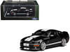 2007 Ford Mustang Shelby GT500 Ebony Black with White Stripes 1/64 Diecast Model Car MotorHelix & Greenlight GL-1251005B