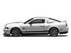 2007 Ford Mustang Shelby GT500 Super Snake Performance White with Matt Black Stripes 1/64 Diecast Model Car MotorHelix & Greenlight GL-1251006A