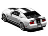 2007 Ford Mustang Shelby GT500 Super Snake Performance White with Matt Black Stripes 1/64 Diecast Model Car MotorHelix & Greenlight GL-1251006A