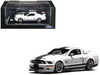 2007 Ford Mustang Shelby GT500 Super Snake Performance White with Matt Black Stripes 1/64 Diecast Model Car MotorHelix & Greenlight GL-1251006A