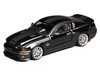 2007 Ford Mustang Shelby GT500 Super Snake Ebony Black with Matt Black Stripes 1/64 Diecast Model Car MotorHelix & Greenlight GL-1251006C