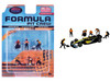 Formula Pit Crew – Team Orange 6 piece Diecast Figure Set 6 Figures Limited Edition for 1/64 Scale Models American Diorama AD-2441MJ