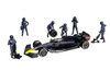 Formula Pit Crew – Team Blue 6 piece Diecast Figure Set 6 Figures Limited Edition for 1/64 Scale Models American Diorama AD-2442MJ
