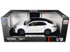 2023 Toyota Camry Hybrid White Metallic with Black Top 1/18 Diecast Model Car Heimanba H1042W