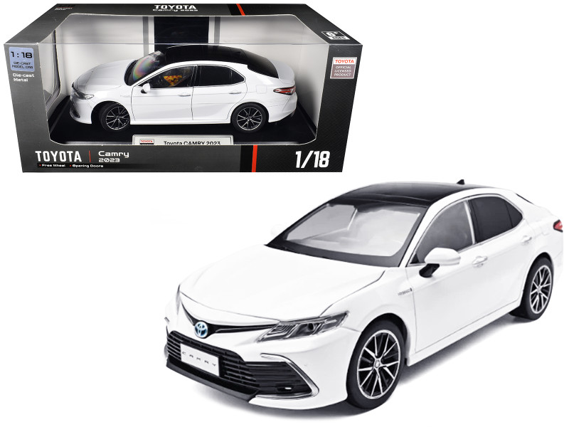 2023 Toyota Rav4 Hybrid White Metallic with Black Top 1/18 Diecast
