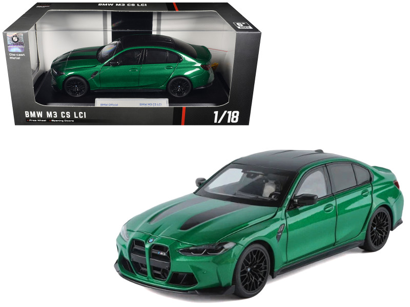 BMW M3 CS LCI Black Metallic with Matt Black Top 1/18 Diecast Model Car Heimanba H1292BK