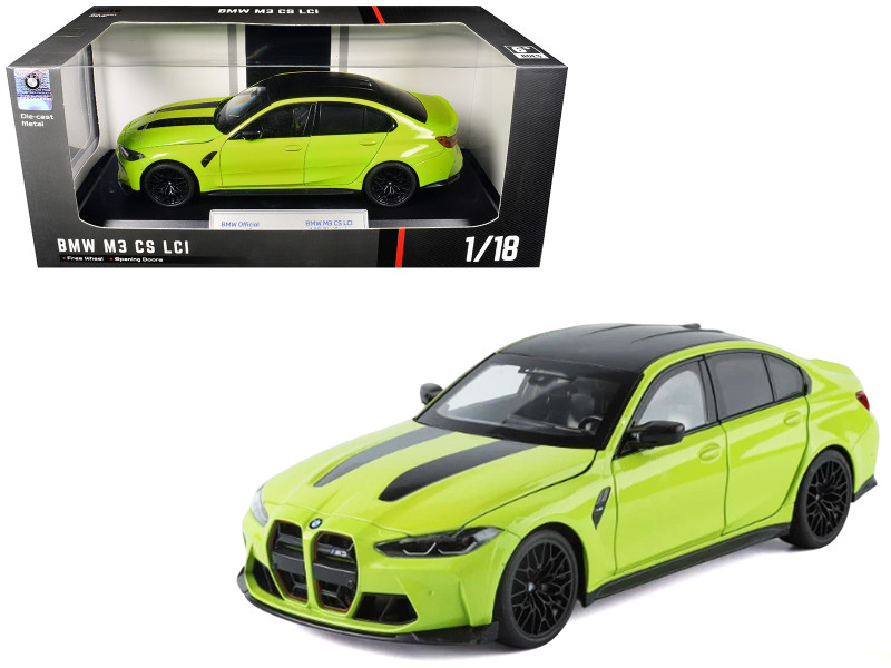 BMW M3 CS LCI Black Metallic with Matt Black Top 1/18 Diecast Model Car Heimanba H1292BK