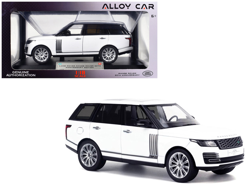 Land Rover Ranger Rover 50th Anniversary Black Metallic with Sunroof 1/18 Diecast Model by Heimanba Q1001A-BK