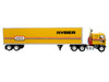 1970 GMC Astro 95 Tractor with Dry Van Trailer Ryder Truck Rental Yellow with Stripes North American Vintage Truck Collection Limited Edition to 504 pieces Worldwide 1/43 Diecast Model Iconic Replicas 43-0662