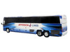 MCI D4520 Commuter Coach Bus Jefferson Lines White with Blue Graphics The Bus & Motorcoach Collection Limited Edition to 504 pieces Worldwide 1/87 (HO) Scale Diecast Model Iconic Replicas 87-0651