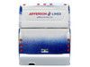 MCI D4520 Commuter Coach Bus Jefferson Lines White with Blue Graphics The Bus & Motorcoach Collection Limited Edition to 504 pieces Worldwide 1/87 (HO) Scale Diecast Model Iconic Replicas 87-0651