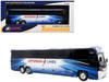 MCI D4520 Commuter Coach Bus Jefferson Lines White with Blue Graphics The Bus & Motorcoach Collection Limited Edition to 504 pieces Worldwide 1/87 (HO) Scale Diecast Model Iconic Replicas 87-0651