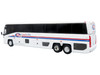MCI D4520 Commuter Coach Bus Coach USA White with Blue and Red Stripes The Bus & Motorcoach Collection Limited Edition to 504 pieces Worldwide 1/87 (HO) Scale Diecast Model Iconic Replicas 87-0652