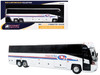 MCI D4520 Commuter Coach Bus Coach USA White with Blue and Red Stripes The Bus & Motorcoach Collection Limited Edition to 504 pieces Worldwide 1/87 (HO) Scale Diecast Model Iconic Replicas 87-0652