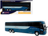 MCI D4520 Commuter Coach Bus Greyhound Lines Blue with Light Blue Stripes The Bus & Motorcoach Collection Limited Edition to 504 pieces Worldwide 1/87 (HO) Scale Diecast Model Iconic Replicas 87-0654