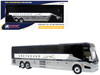 Prevost H3-45 Coach Bus Greyhound Scenicruiser Service White and Raw Metal The Bus & Motorcoach Collection Limited Edition to 504 pieces Worldwide 1/87 (HO) Scale Diecast Model Iconic Replicas 87-0659