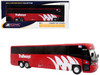 MCI D4520 Commuter Coach Bus Burlington Trailways Red with White Graphics The Bus & Motorcoach Collection Limited Edition to 504 pieces Worldwide 1/87 (HO) Scale Diecast Model Iconic Replicas 87-0661