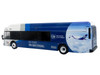 New Flyer Xcelsior XN40 Transit Bus Delta Air Lines 100th Anniversary Blue and White with Graphics The Bus & Motorcoach Collection Limited Edition 1/87 (HO) Scale Diecast Model by Iconic Replicas 87-0679