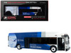 New Flyer Xcelsior XN40 Transit Bus Delta Air Lines 100th Anniversary Blue and White with Graphics The Bus & Motorcoach Collection Limited Edition 1/87 (HO) Scale Diecast Model by Iconic Replicas 87-0679